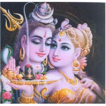 Painting of Lord Shiva and Goddess Parvati